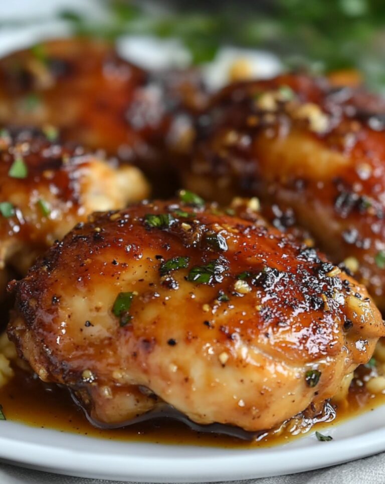 Honey-Garlic Slow Cooker Chicken Thighs Recipe 🍗