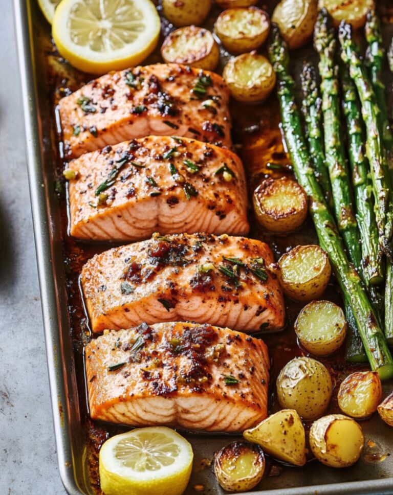 Rosemary Roasted Salmon with Asparagus & Potatoes 🐟🥔