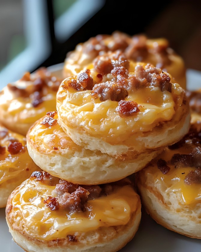  Sausage and Cream Cheese Biscuit Bites 