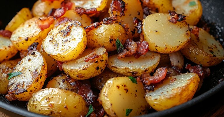 🥔🥓 Crispy Pan-Fried Potatoes with Bacon and Onions 🥓🥔