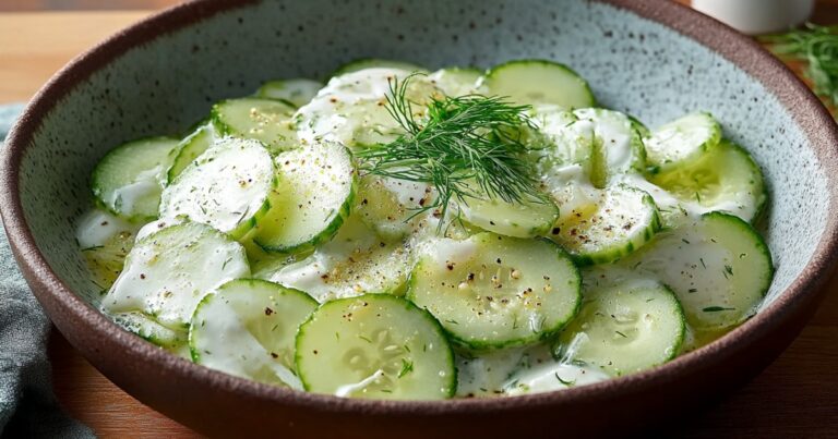 Dad’s Creamy Cucumber Salad